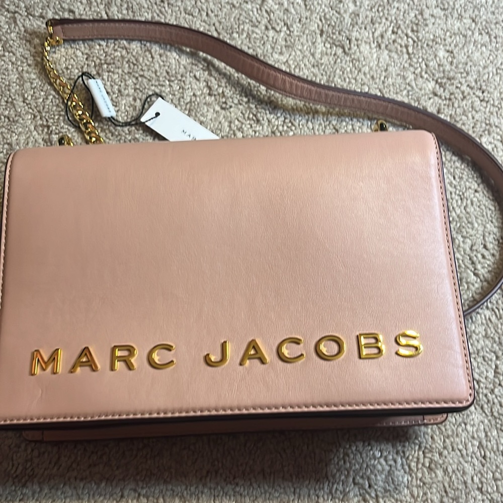 Marc Jacob’s Pink rose large crossbody gold chain designer with gift bag leather - Picture 13 of 16